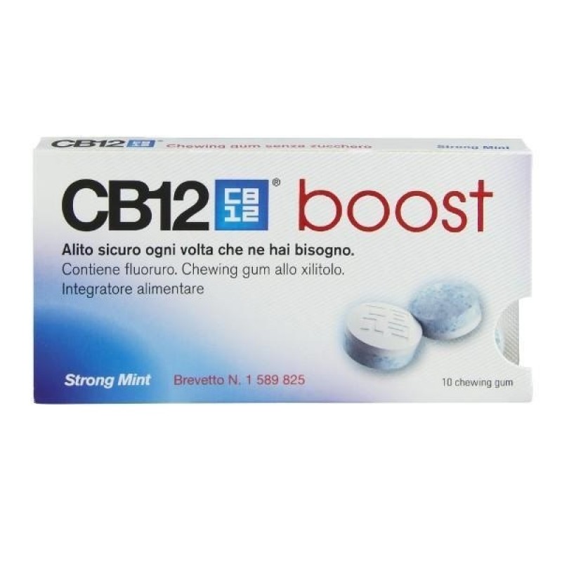CB12 Boost Chewing-Gum Allo Xilitolo 10 Gomme Masticabili Menta