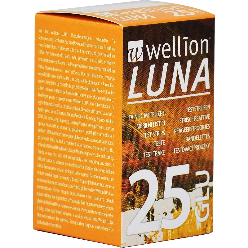 WELLION LUNA 25 STRIPS strisce reattive