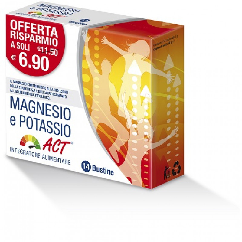 Magnesio Potassio ACT Integratore 14 Bustine