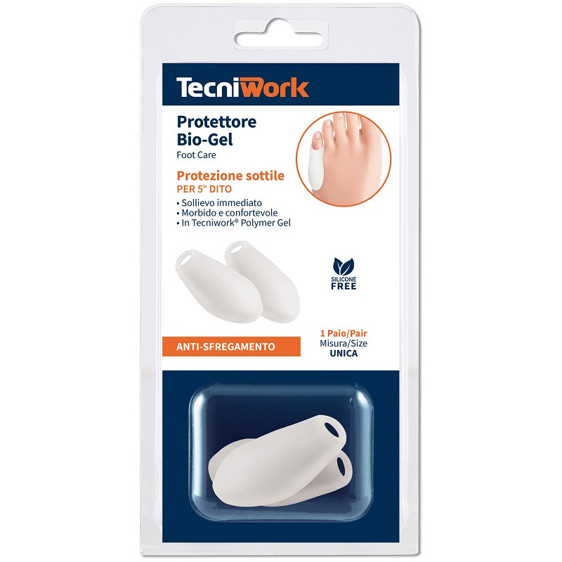 Tecniwork Bio Gel Protezione Sottile Mignolo Taglia Universale 2 Pezzi