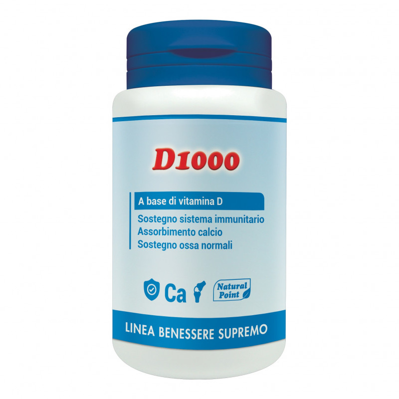 D1000 Natural Point - Integratore per le ossa e per le difese immunitarie - 70 capsule