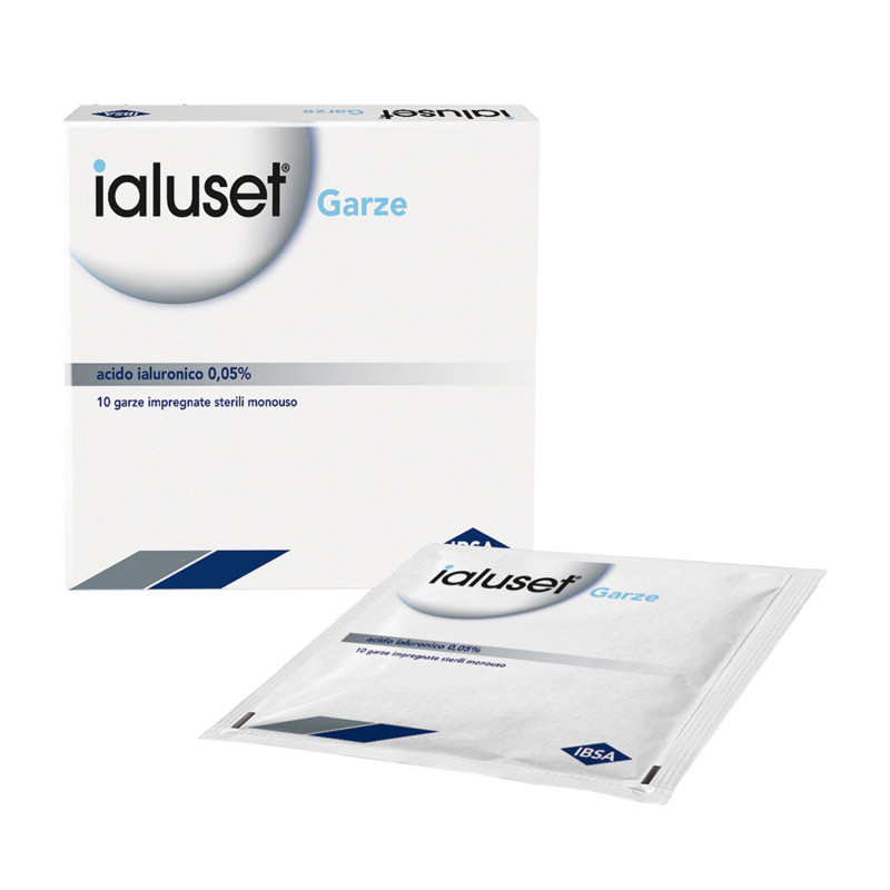 Ialuset Garze Medicate Con Acido Ialuronico 10x10 cm 10 Pezzi