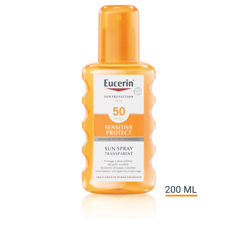 Eucerin Sun Spray Solare Trasparente FP 50 Pelle Normale o Grassa 200 ml