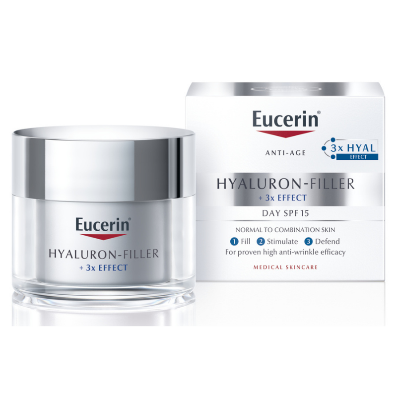 Eucerin Hyaluron-Filler Crema Viso Giorno Antiage SPF15 50mL