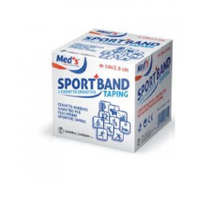Med's Sport Band Cerotto Adesivo Nastro Fasciature Sportive Taping 10 m x 3,8 cm