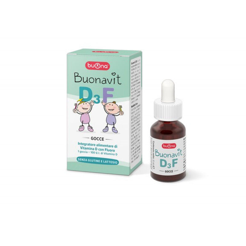 Buonavit D3F Integratore Ossa e Denti Gocce 12 ml