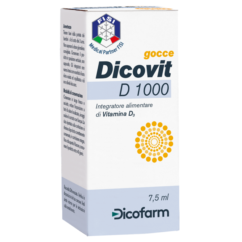 Dicovit D 1000 Gocce Integratore di Vitamina D 7,5 ml