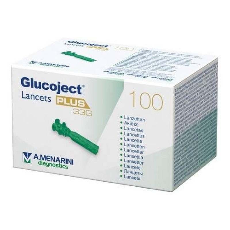 Glucoject Lancets Plus Lancette Pungidito 33G 100pz