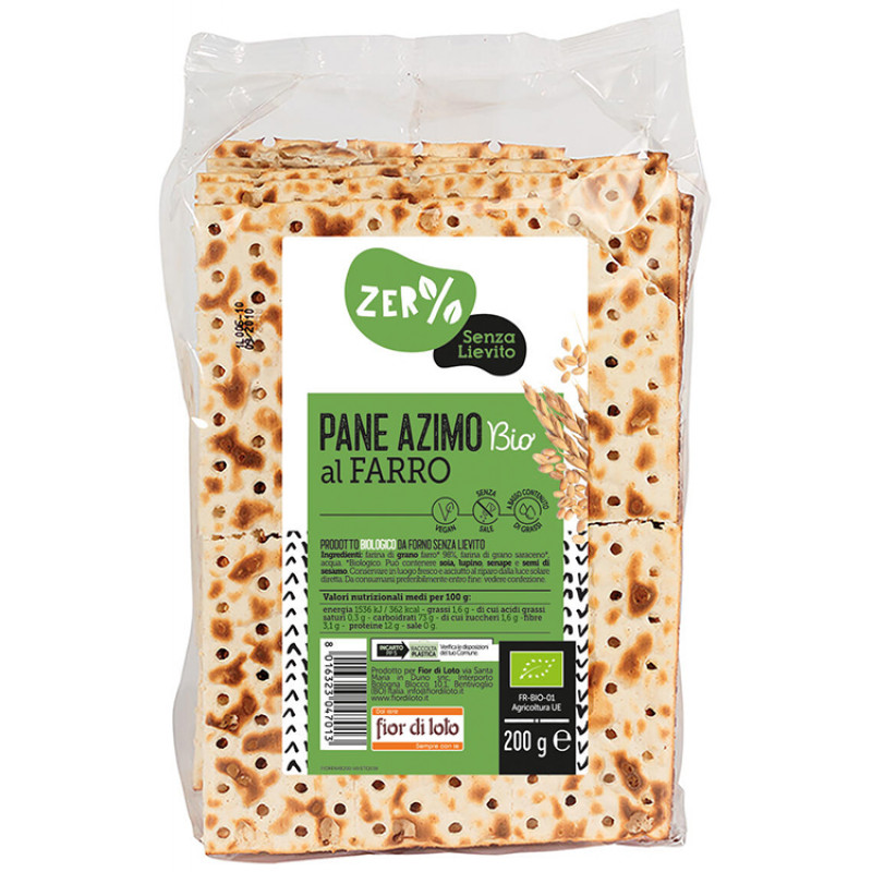 ZERO % GLUTINE Pane Azzimo Farro 200g
