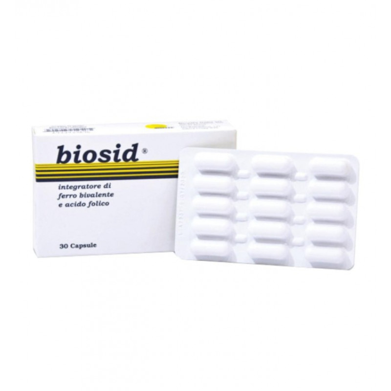 Biosid Integratore Di Ferro Bivalente E Acido Folico 30 Capsule