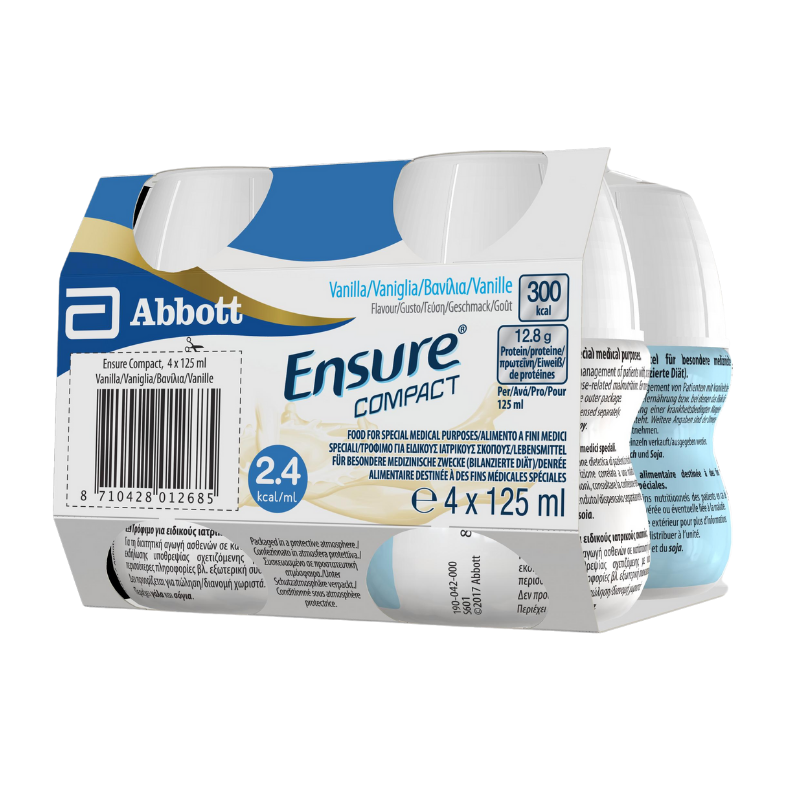 Ensure Compact Alimento a Fini Medici Speciali Ipercalorico e Proteico Vaniglia 4x125ml