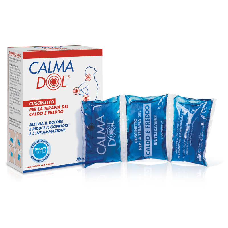 Calmadol Cuscinetto Effetto Caldo-Freddo Contro Dolori e Infiammazioni 14x24 cm