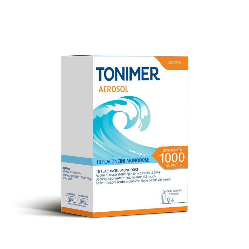 Tonimer Soluzione Isotonica Aerosol 18 Flaconcini 3 Ml