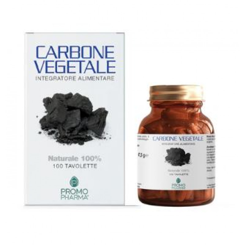 PromoPharma Carbone Vegetale Integratore 100 Tavolette