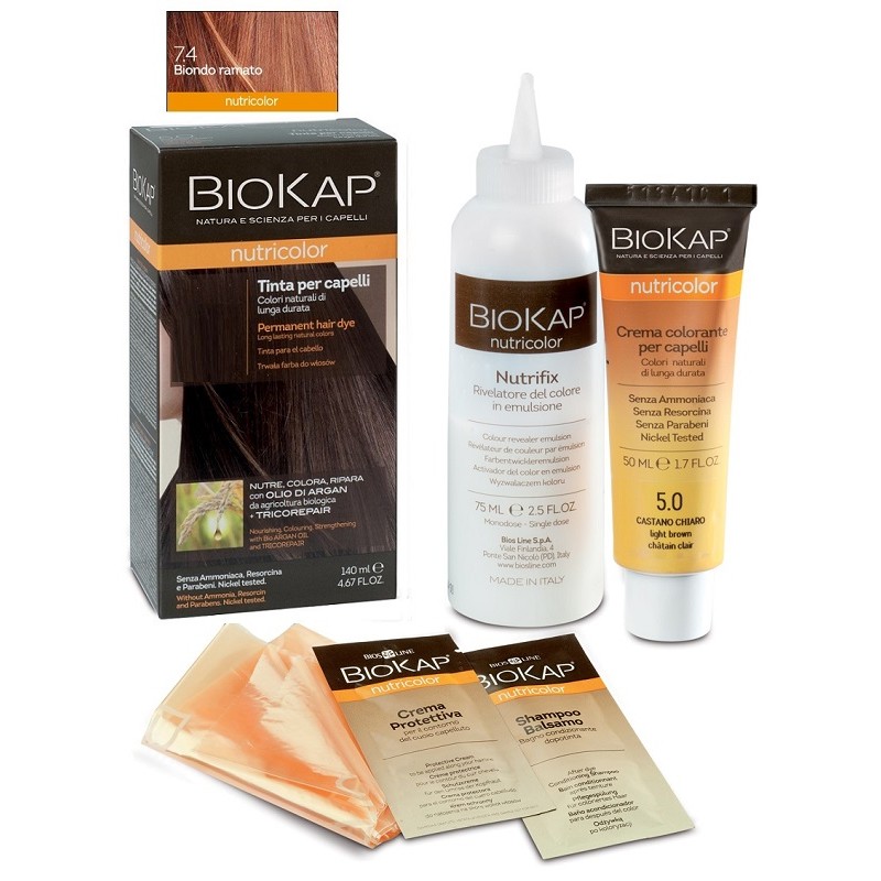 Biokap Nutricolor 7.4 Tinta Per Capelli Biondo Rame