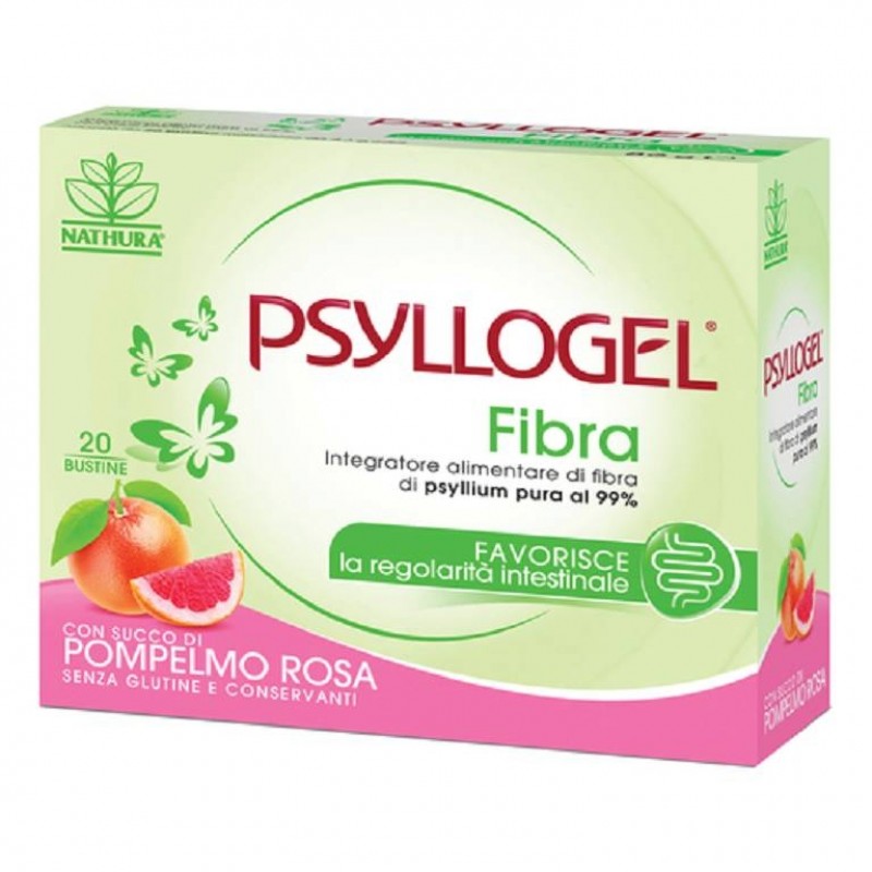 Psyllogel Fibra Integratore Gusto Pompelmo Rosa Senza Zucchero 20 Bustine