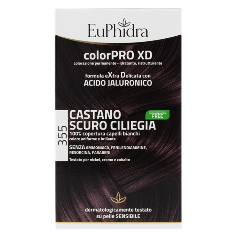 Euphidra Colorpro XD Tintura Extra Delicata Colore 355 Castano Scuro Ciliegia