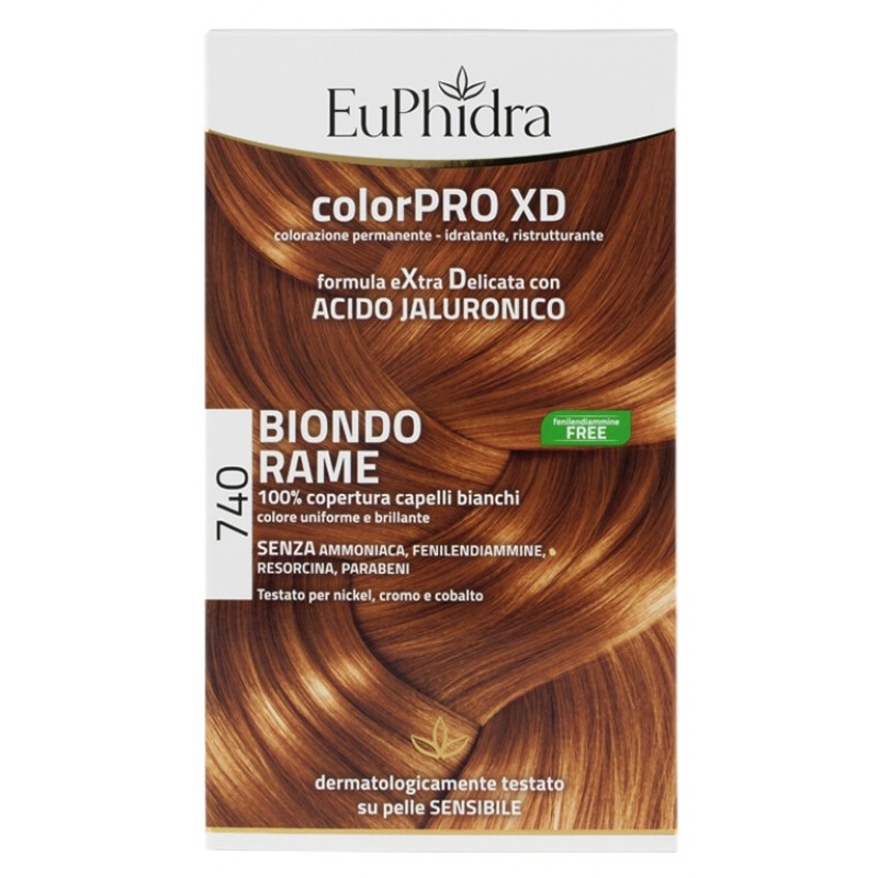 Euphidra Colorpro XD Tintura Extra Delicata Colore n°740 Biondo Rame