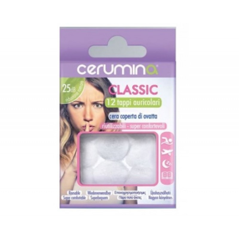 Cerumina Classic Tappi Auricolari Classici 12 Pezzi