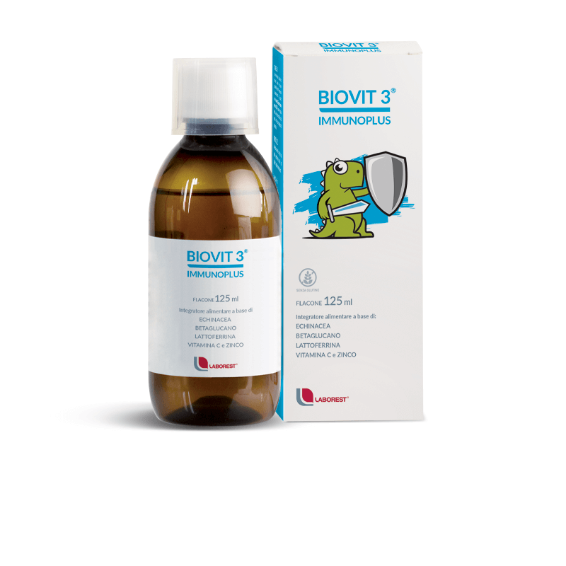 Biovit 3 Immunoplus Sciroppo bimbi sistema immunitario 125ml