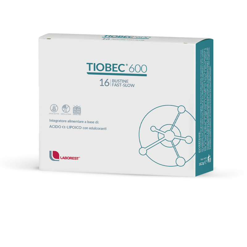 Tiobec 600 con acido alfa lipoico 16 bustine orosolubili