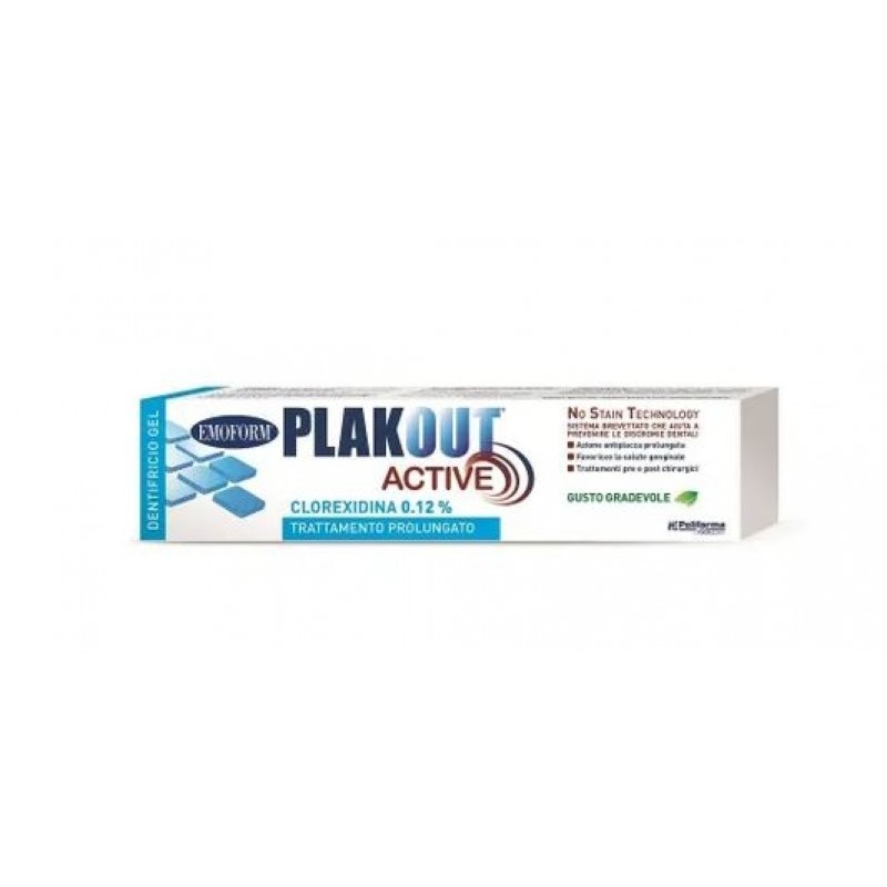 Plak Out Active Dentifricio Clorexidina 0,12% Antiplacca E Antibatterico 75 ml