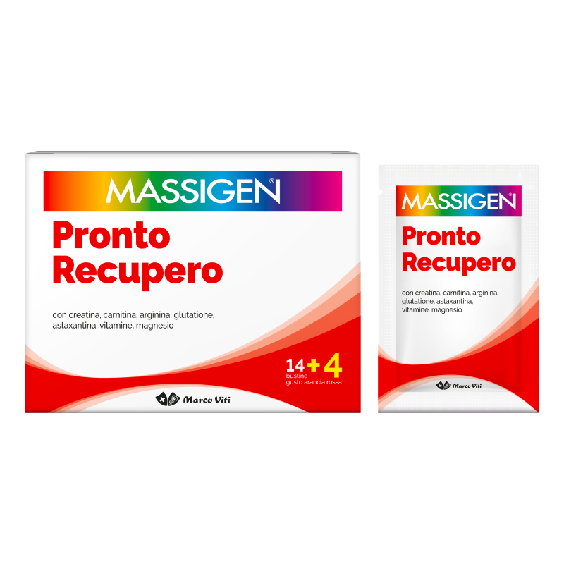 Massigen Linea Sali Minerali Pronto Recupero Integratore 14 + 4 Buste Arancia Rossa PROMO