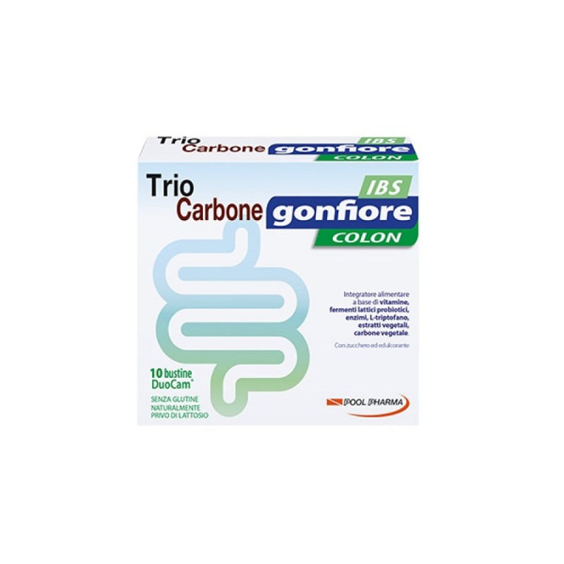 Trio carbone Gonfiore IBS Colon 10 Bustine