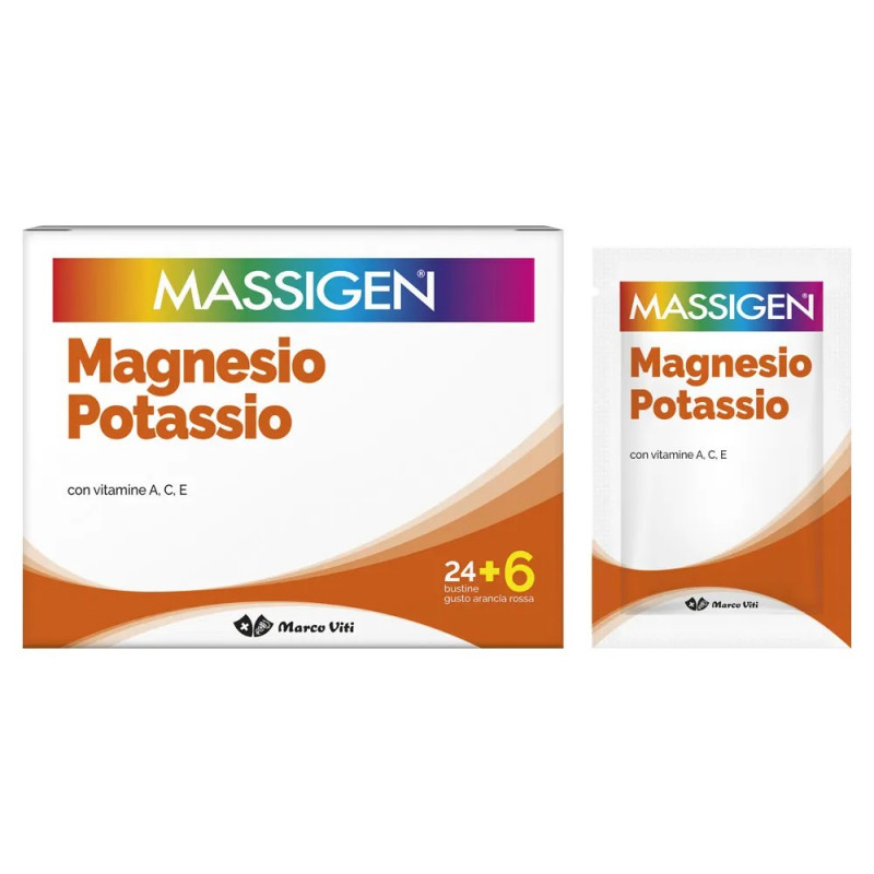 Massigen Magnesio e Potassio - 24+6 Bustine OMAGGIO
