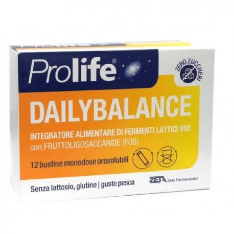 Prolife Daily Balance Integratore per Benessere Intestinale 12 Bustine Orosolubili