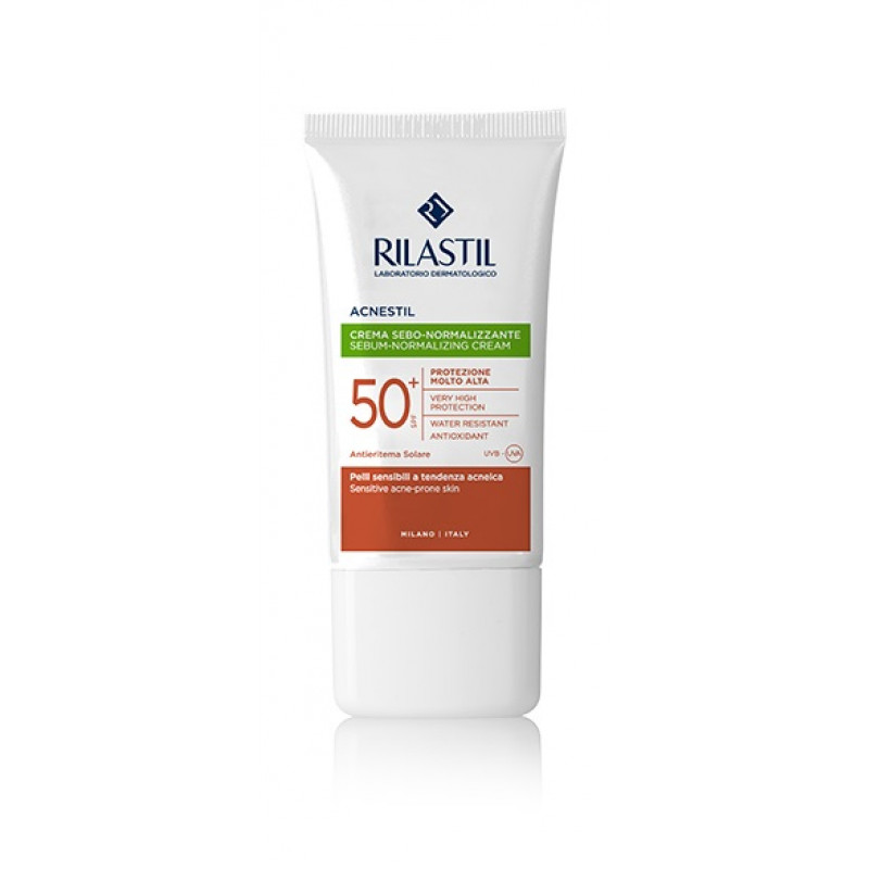 Rilastil Sun System Acnestil Crema Solare SPF 50+ Pelle Acneica 40 ml