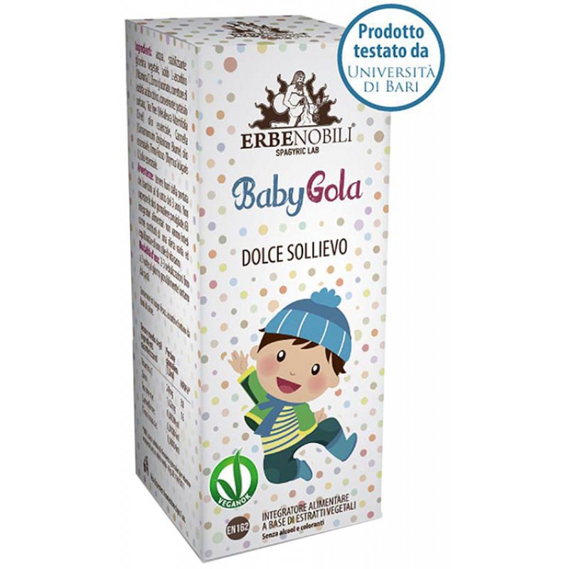 Erbenobili Babygola Integratore Mal di Gola Bambini 15 ml