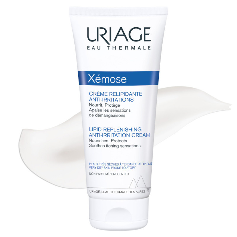 Uriage Xémose Crema Liporestitutiva Anti-irritazioni per pelle secca, a tendenza atopica di viso e corpo che lenisce le sensazioni di prurito e dà comfort a lunga durata 200 ml