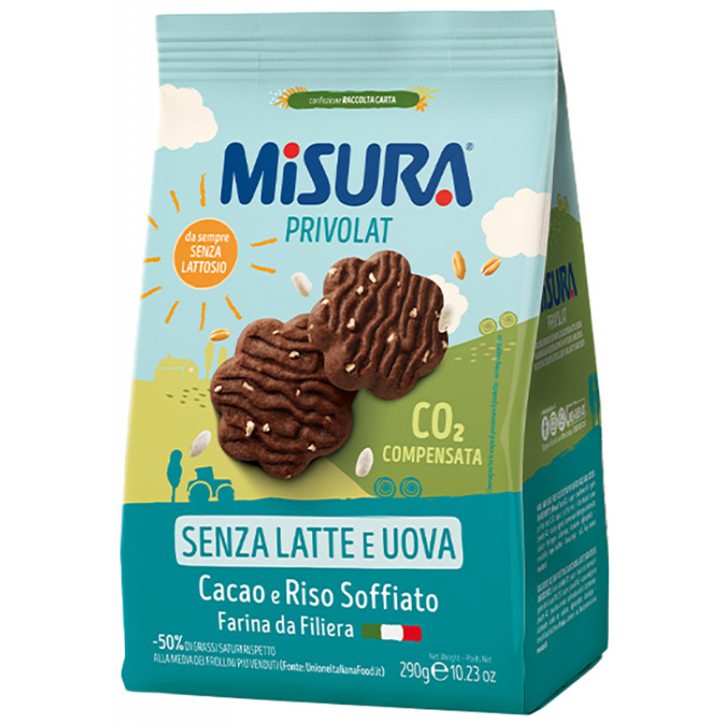 Misura Privolat Biscotti Con Cacao e Riso Soffiato 290 g