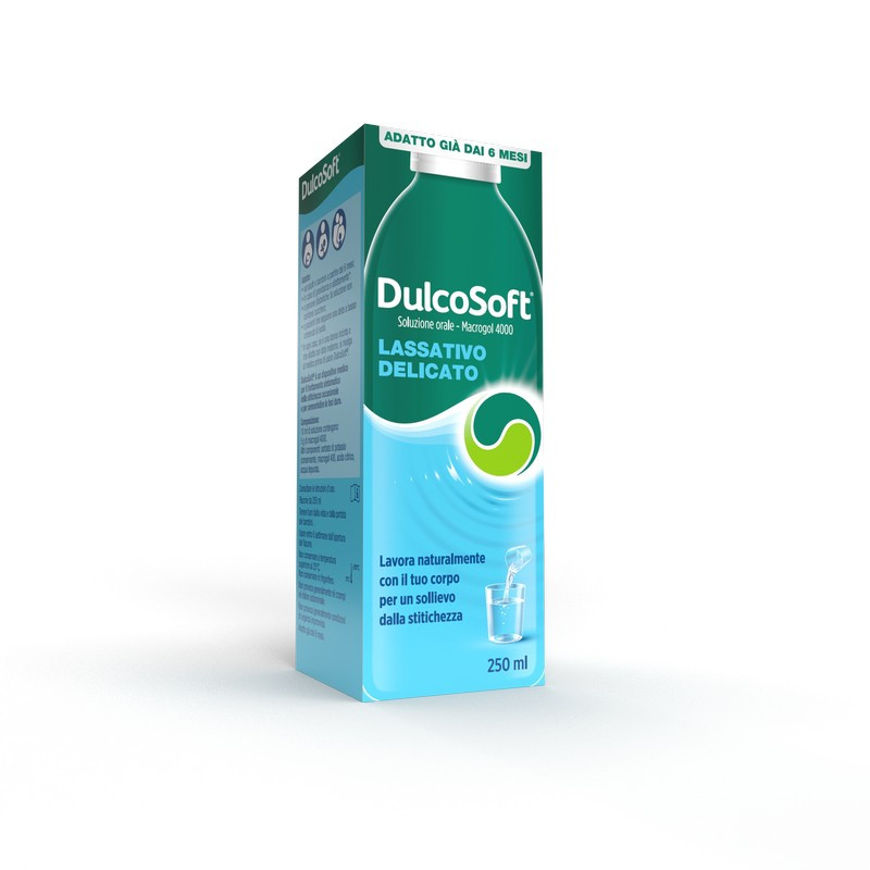 Dulcosoft Dispositivo Medico, Soluzione Orale Liquida, Flacone da 250 ml Lassativo, Stitichezza, Sollievo, Senza Glutine, Senza Zucchero, Adulti, Bambini
