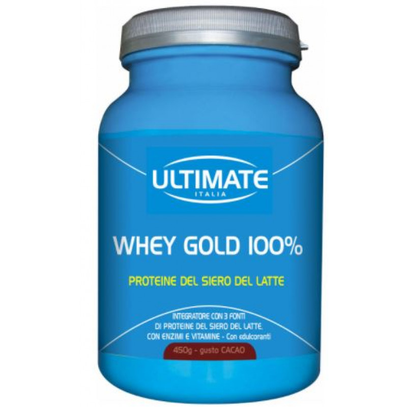 Ultimate Sport Whey Gold 100% Integratore Proteico Gusto Cacao 450 g