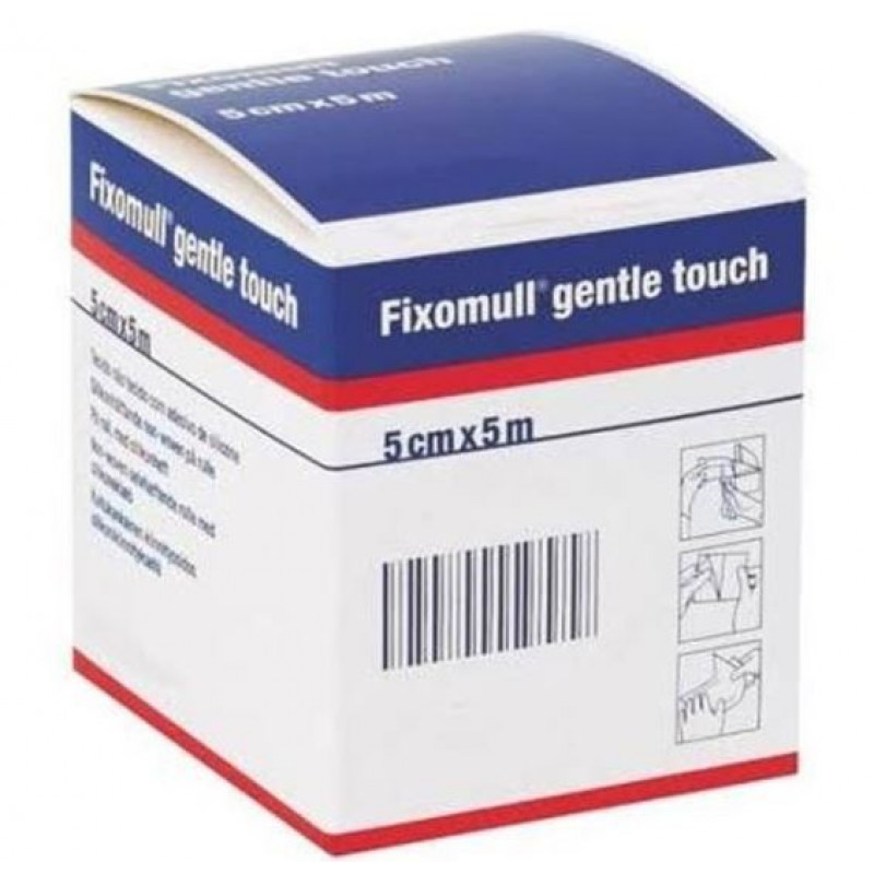 Fixomull Gentle Touch Benda di Fissaggio Ritagliabile 5cm x 5m