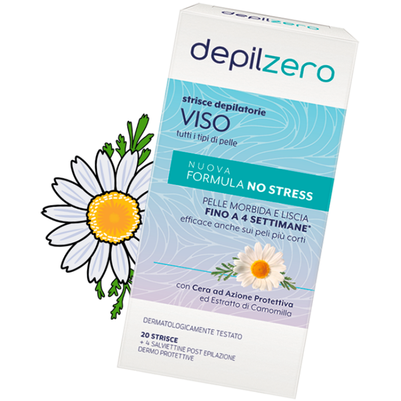 Depilzero Strisce Depilatorie Viso e Bikini 24 Pezzi