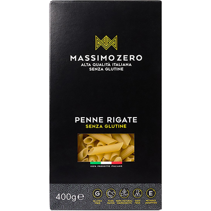 Massimo Zero Mezze Penne Rigate Pasta Senza Glutine 400 g