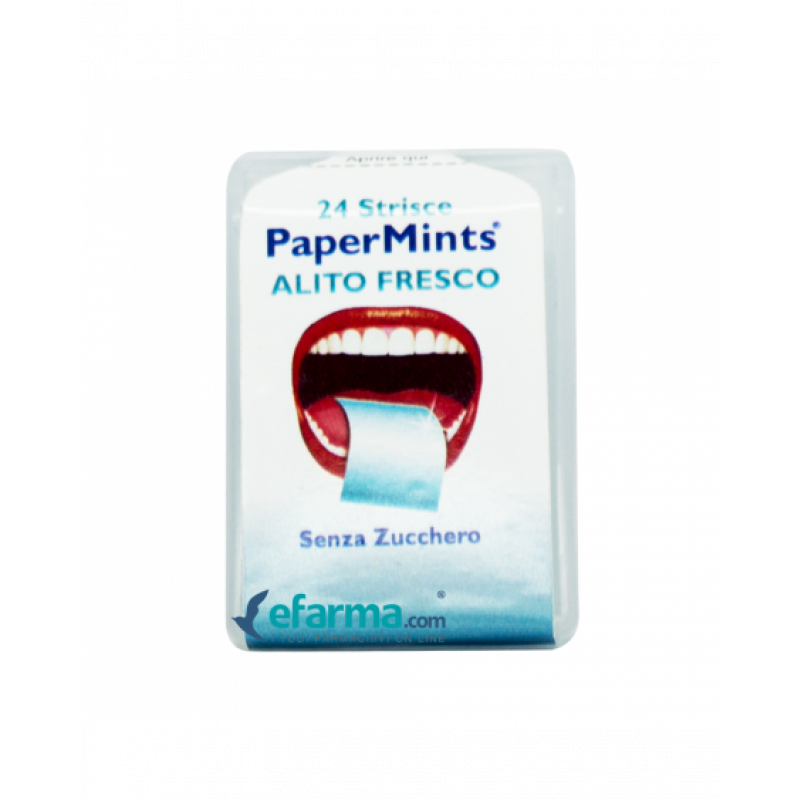 PaperMints Alito Fresco Strisce Alitosi 24 Pezzi