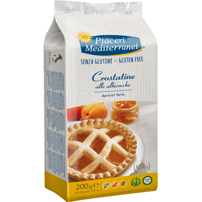 Piaceri Mediterranei Crostatine all'Albicocca Senza Glutine 4x50 g