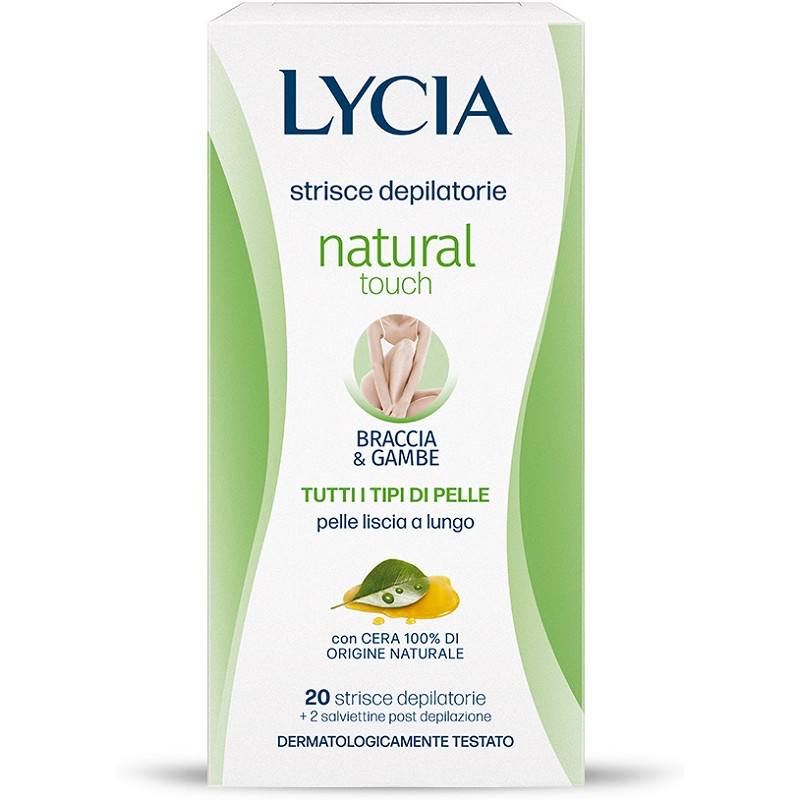 Lycia Natural Touch Strisce Depilatorie Braccia E Gambe 20 Pezzi