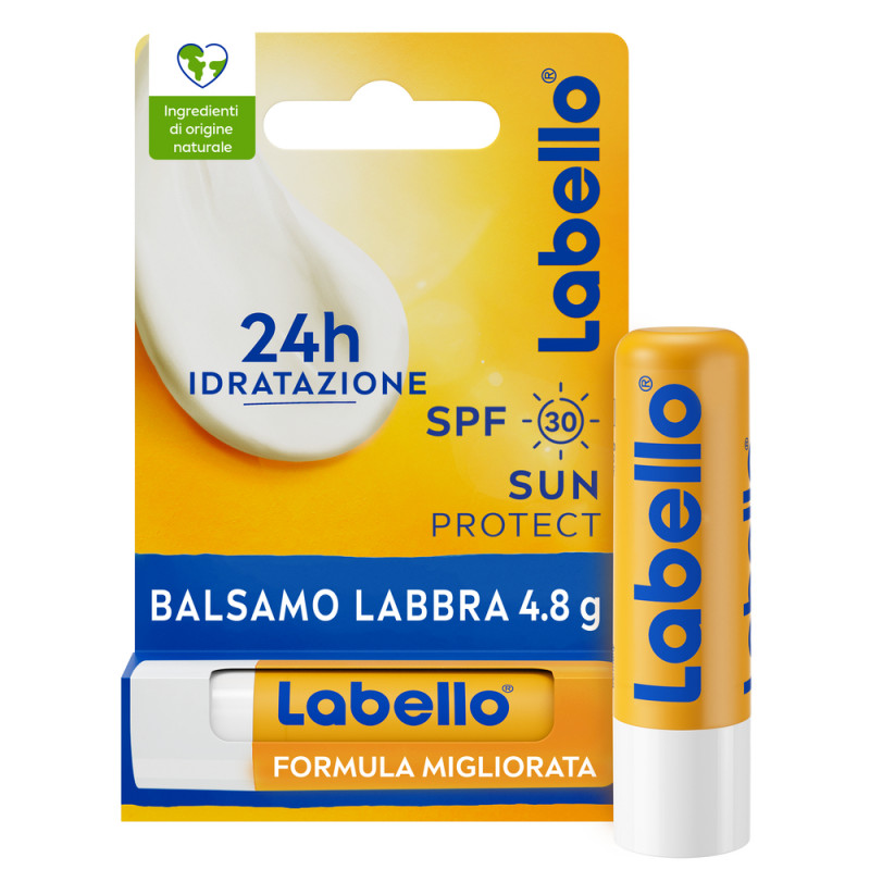 Labello Sun Protect SPF50 4.8 g, Burrocacao labbra idratante e protettivo con filtri UVA/UVB