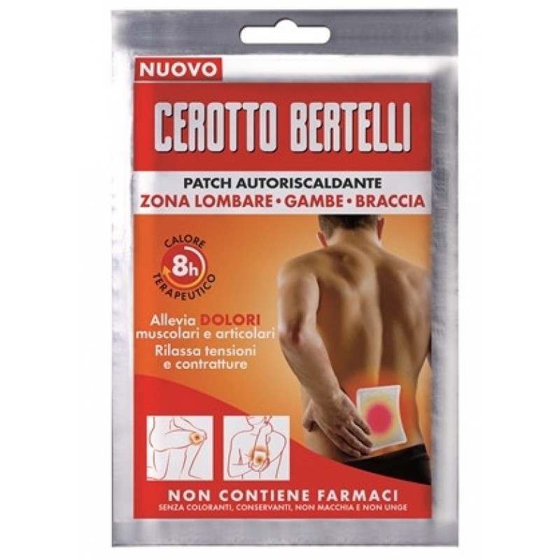 BERTELLI CEROTTO AUTORISCALDANTE ZONA LOMBARE GAMBE BRACCIA