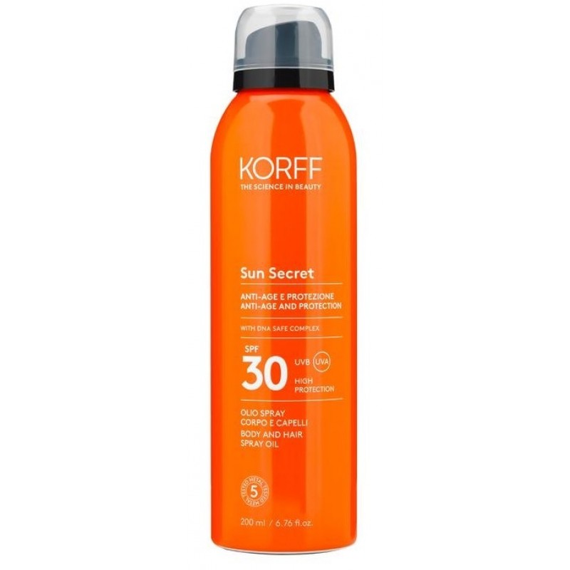 Korff Sun Secret Olio Spray Corpo e Capelli SPF30 200mL