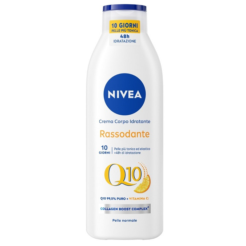 Nivea Q10 Crema Corpo Idratante Rassodante 250 ml, Crema rassodante e idratante corpo pelle secca