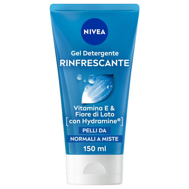 Nivea Gel Detergente Rinfrescante 150 ml, Detergente viso per una pelle detersa e rivitalizzata