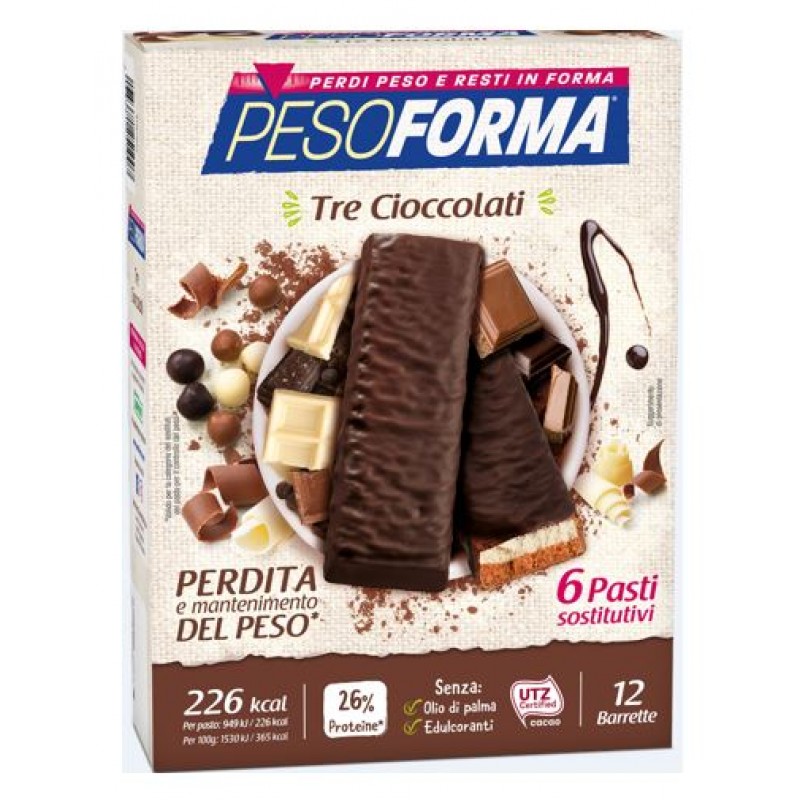 PESOFORMA BARR 3 CIOCCOLATI -SCADENZA 30 GIUGNO 2025