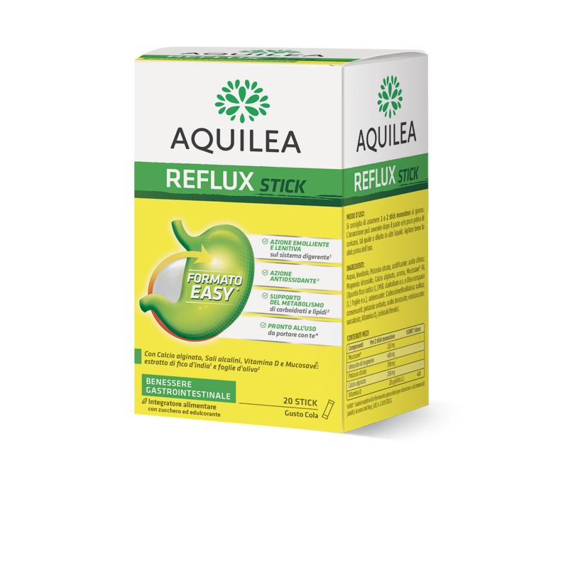 Aquilea Reflux contro acidità e reflusso gastrico 20 stick