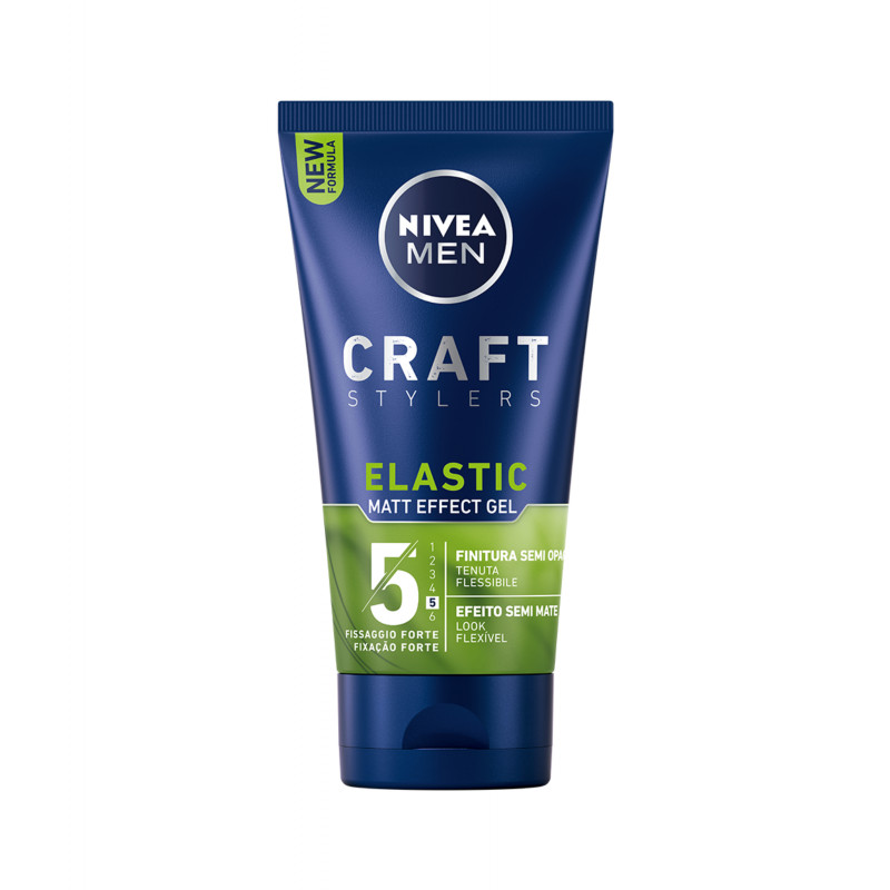 Nivea Men Styling Gel Elastic 150 ml, Gel per la cura capelli a lunga tenuta con resistenza elastica